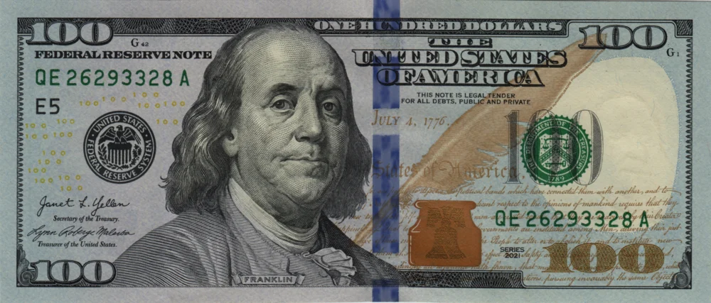 100 Dollars, 2021 Reverse