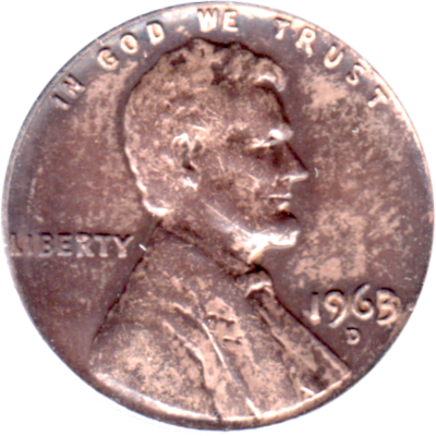 1 cent, 1963 Obverse