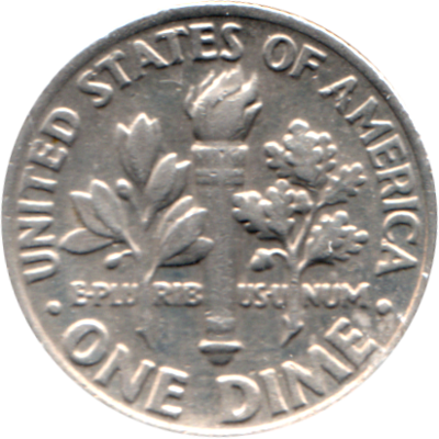 1 dime, 1989 Reverse