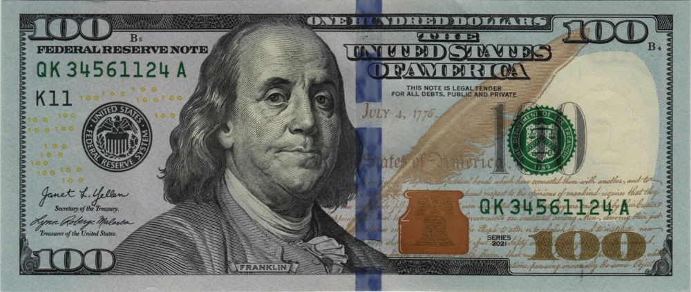 100 Dollars, 2021 Reverse