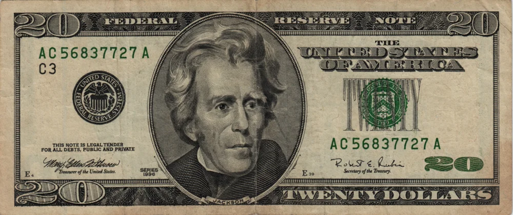 20 Dollars, 1996 Reverse