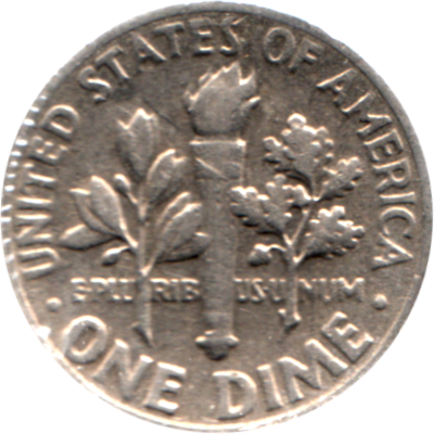 1 dime, 1967 Reverse