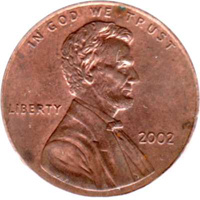 1 cent, 2002 Obverse