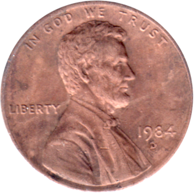 1 cent, 1984 Obverse