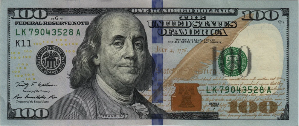 100 Dollars, 2009A Reverse