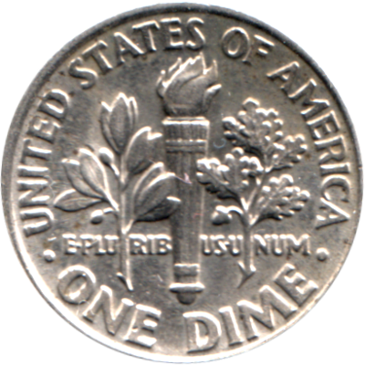 1 dime, 1988 Reverse
