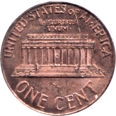 1 cent, 1989 Reverse
