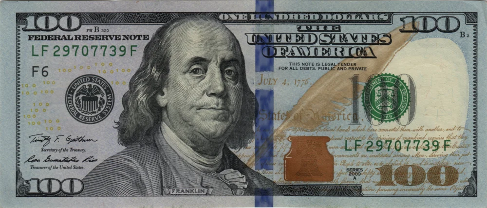 100 Dollars, 2009A Reverse