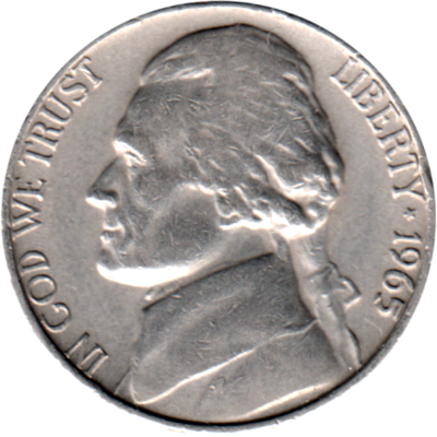 5 cents, 1965 Obverse