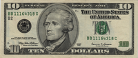 Preview 10 Dollars, 1999 reverse