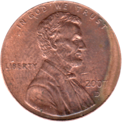 1 cent, 2007 Obverse