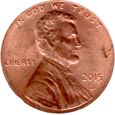 1 cent, 2015 Obverse