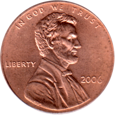 1 cent, 2006 Obverse