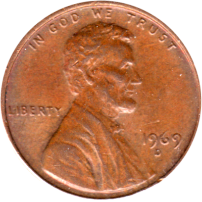 1 cent, 1969 Obverse