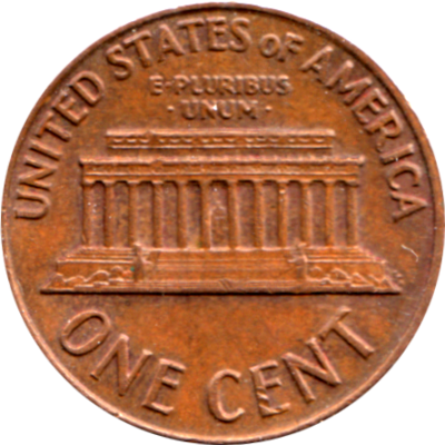 1 cent, 1969 Reverse