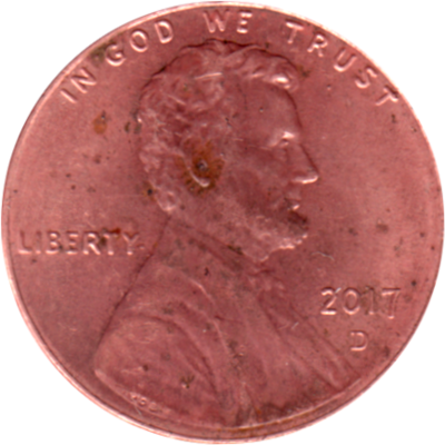 1 cent, 2017 Obverse