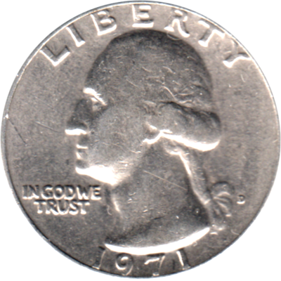 ¼ Dollar, 1971 Obverse