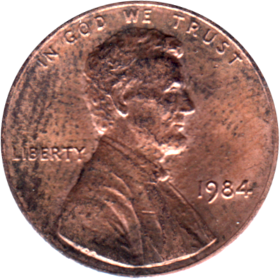 1 cent, 1984 Obverse