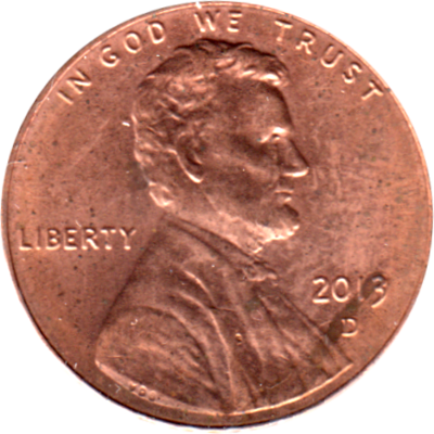 1 cent, 2013 Obverse