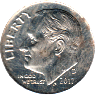 1 dime, 2017 Obverse