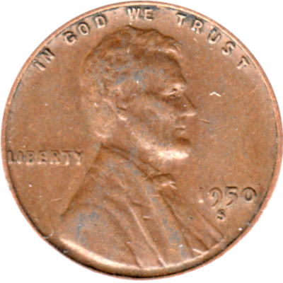 1 cent, 1950 Obverse