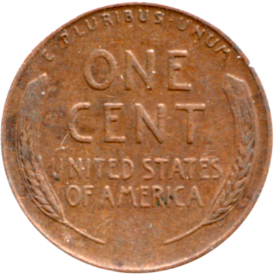 1 cent, 1950 Reverse