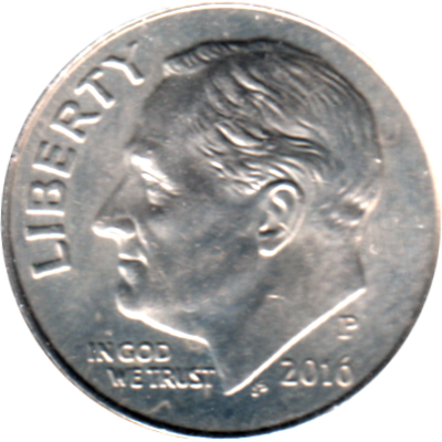 1 dime, 2016 Obverse