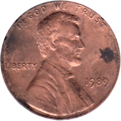 1 cent, 1989 Obverse