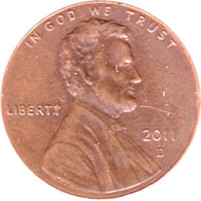 1 cent, 2011 Obverse