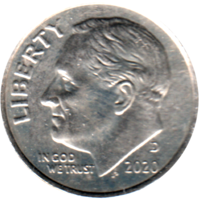 1 dime, 2020 Obverse
