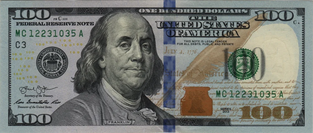 100 Dollars, 2013 Reverse