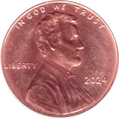 1 cent, 2024 Obverse
