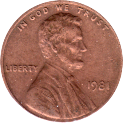 1 cent, 1981 Obverse