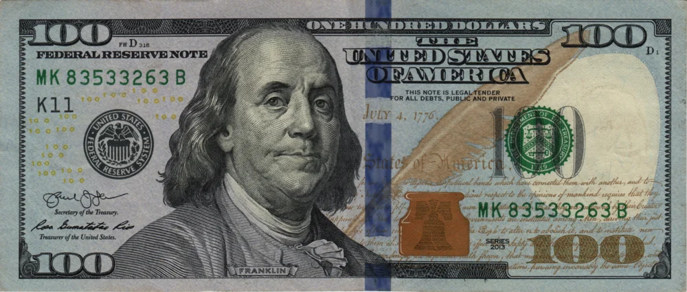 100 Dollars, 2013 Reverse