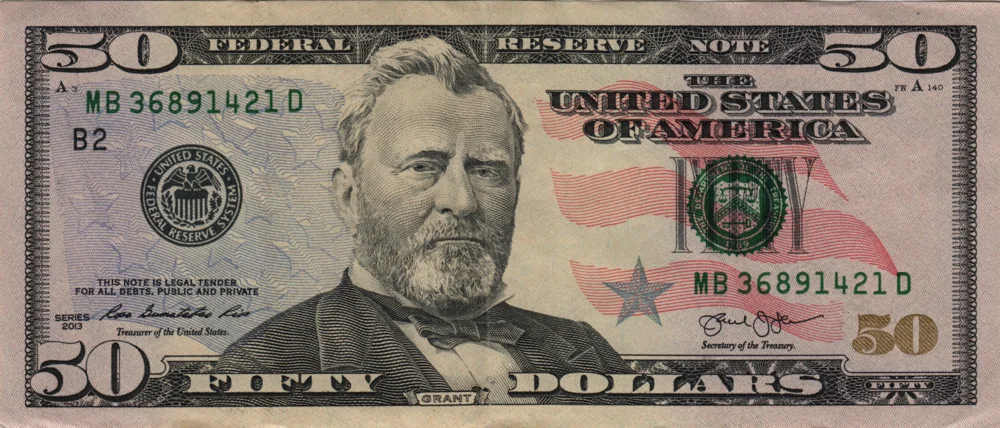 50 Dollars, 2013 Reverse