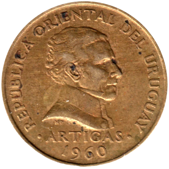 10 centésimos, 1960 Obverse