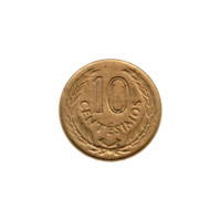 Preview 10 centésimos, 1960 reverse
