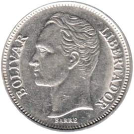 Preview 1 Bolívar, 1989 obverse