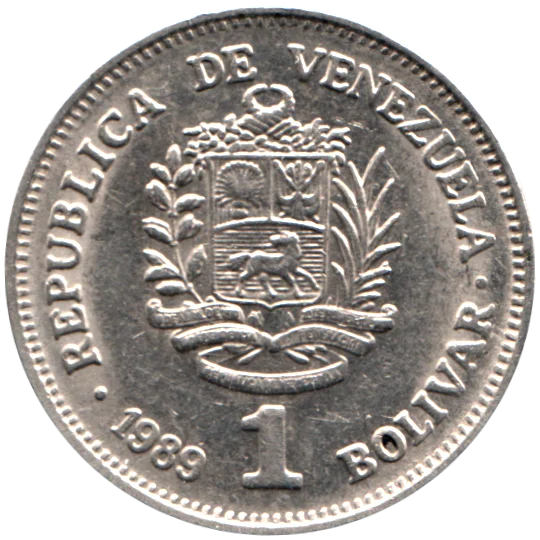 1 Bolívar, 1989 Reverse