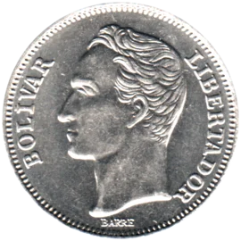 Preview 1 Bolívar, 1967 obverse