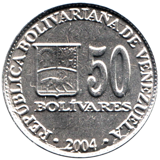 50 Bolívares, 2004 Reverse