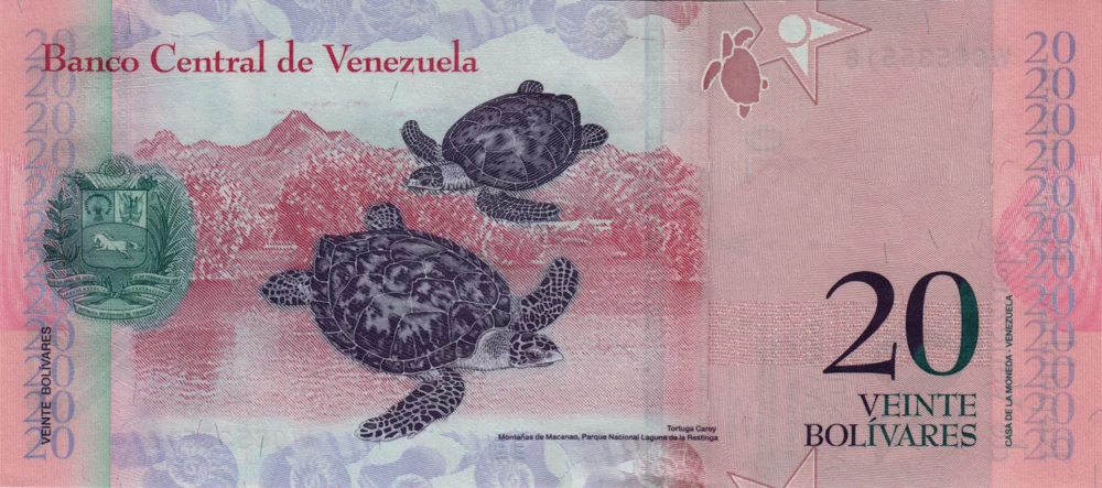 20 Bolívares Fuertes, 2013 Obverse