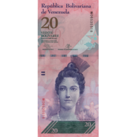 Preview 20 Bolívares Fuertes, 2013 reverse