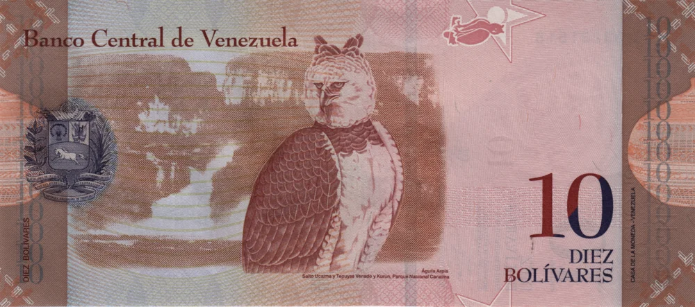 10 Bolívares Fuertes, 2013 Obverse