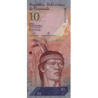 Preview 10 Bolívares Fuertes, 2013 reverse