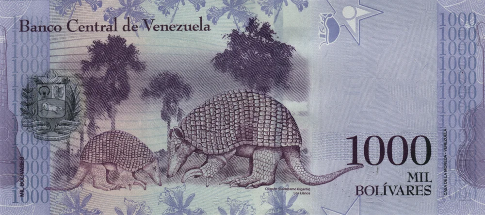 1000 Bolívares Fuertes, 2017 Obverse