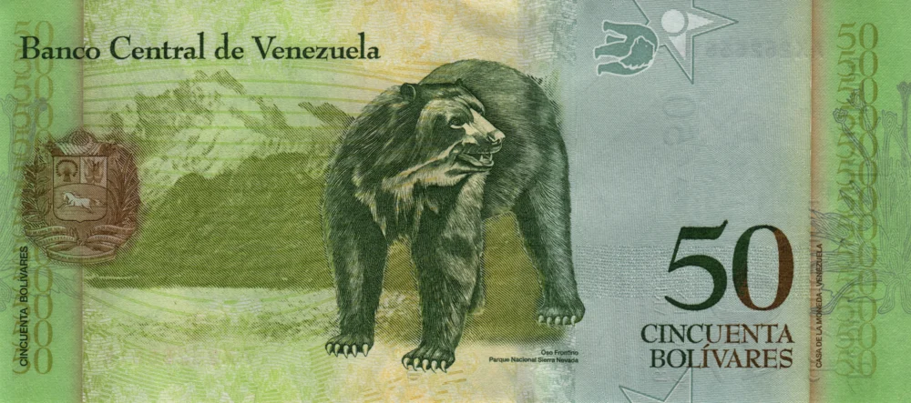 50 Bolívares Fuertes, 2015 Obverse