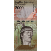 Preview 2000 Bolívares Fuertes, 2016 reverse