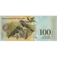 Preview 100 Bolívares Fuertes, 2017 obverse