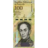 Preview 100 Bolívares Fuertes, 2017 reverse